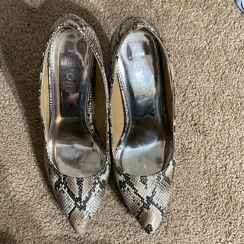 Snake pattern heels
